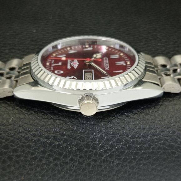 Vintage 1971 Citizen Automatic Mens Silver Watch W/daydate & Arabic accents - Picture 5 of 10